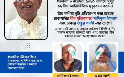 রামানি মোহন মজুমদার -এর চোখে দৃষ্টি ফিরে পেলেন দুইজন